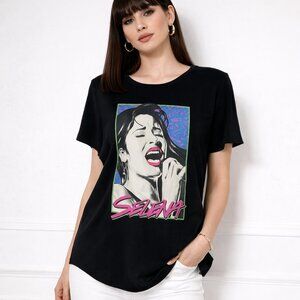 Selena Quintanilla black graphic t-shirt Large